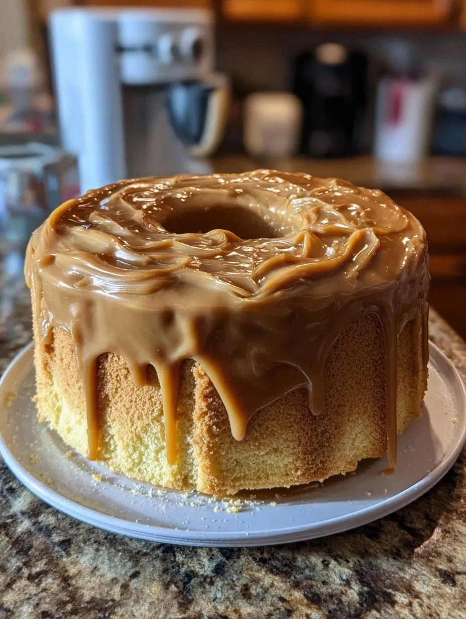 Buttermilk Sour Cream Pound Cake with Southern Caramel Icing – A Rich, Golden Slice of Southern Luxury