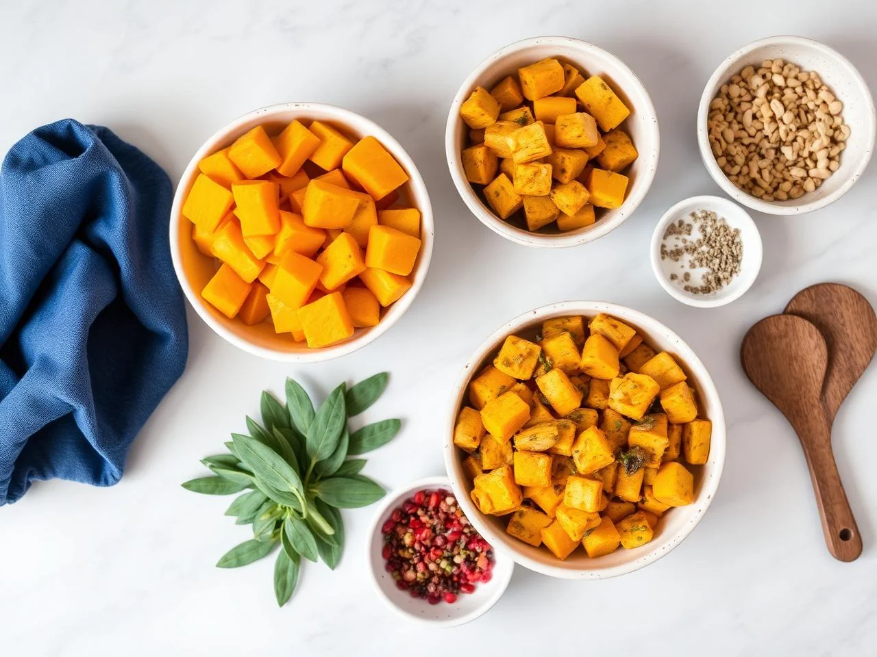 Ingredients for Butternut Squash And Sage Bake