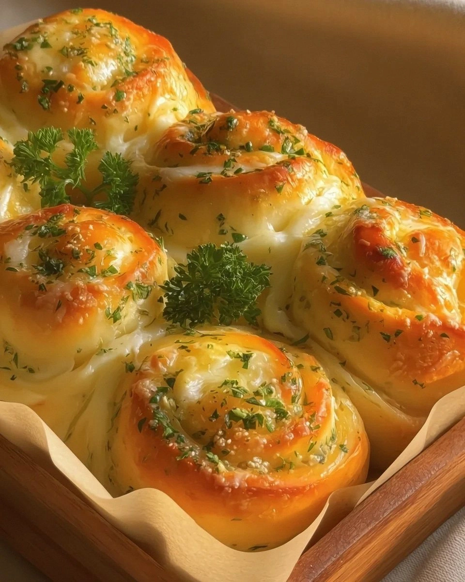 Buttery cheese Garlic Rolls, everyone will love them!