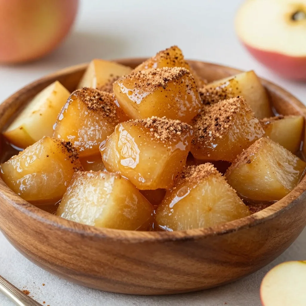 Warm Cinnamon Sugar Applesauce for a Healthy Snack