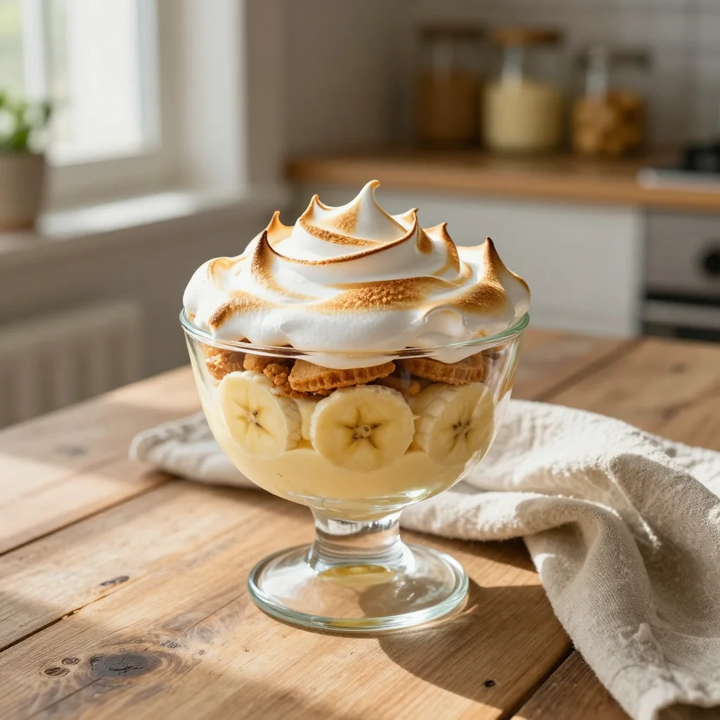 The Best Homemade Banana Pudding with Meringue Topping
