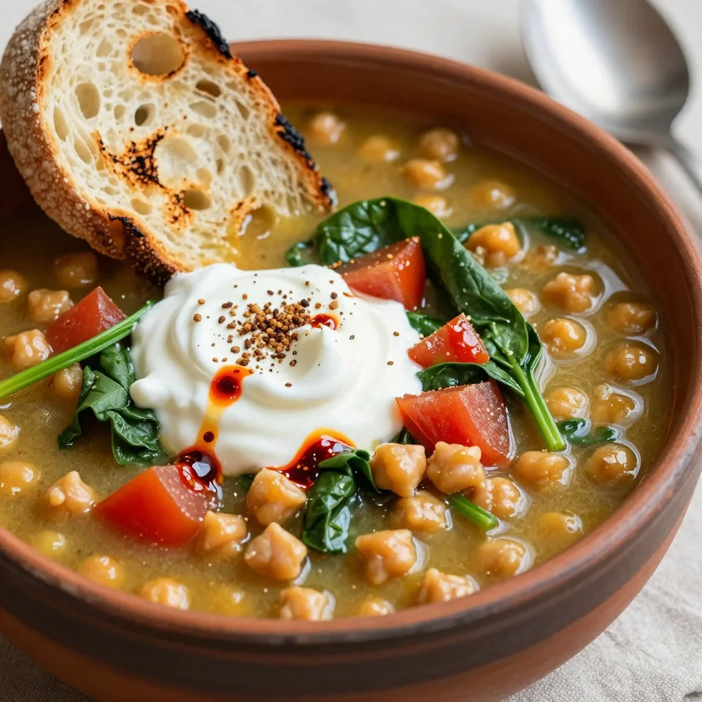 Pantry Clean Out Chickpea And Spinach Stew