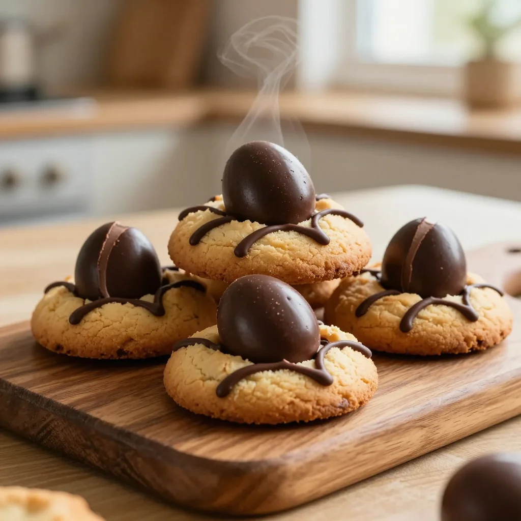Cadbury Egg Cookies with Chocolate Drizzle