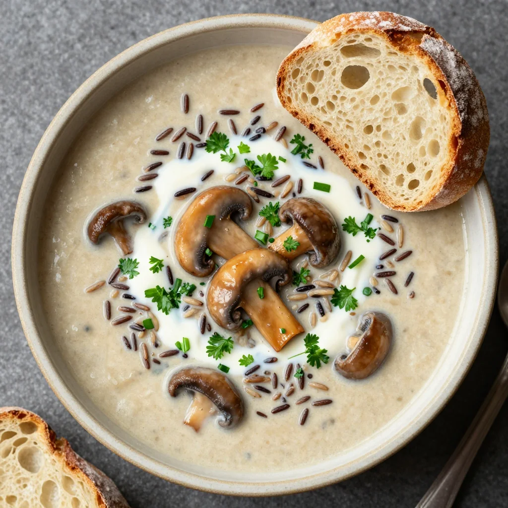 Creamy Mushroom Wild Rice Soup That Comforts You