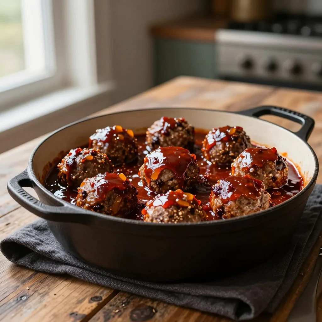 Crockpot Meatballs with Grape Jelly and Chili Sauce