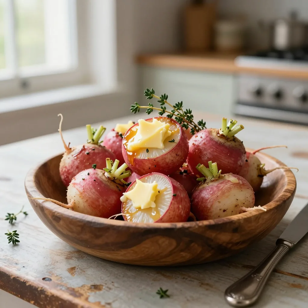 Roasted Radishes with Butter and Herbs