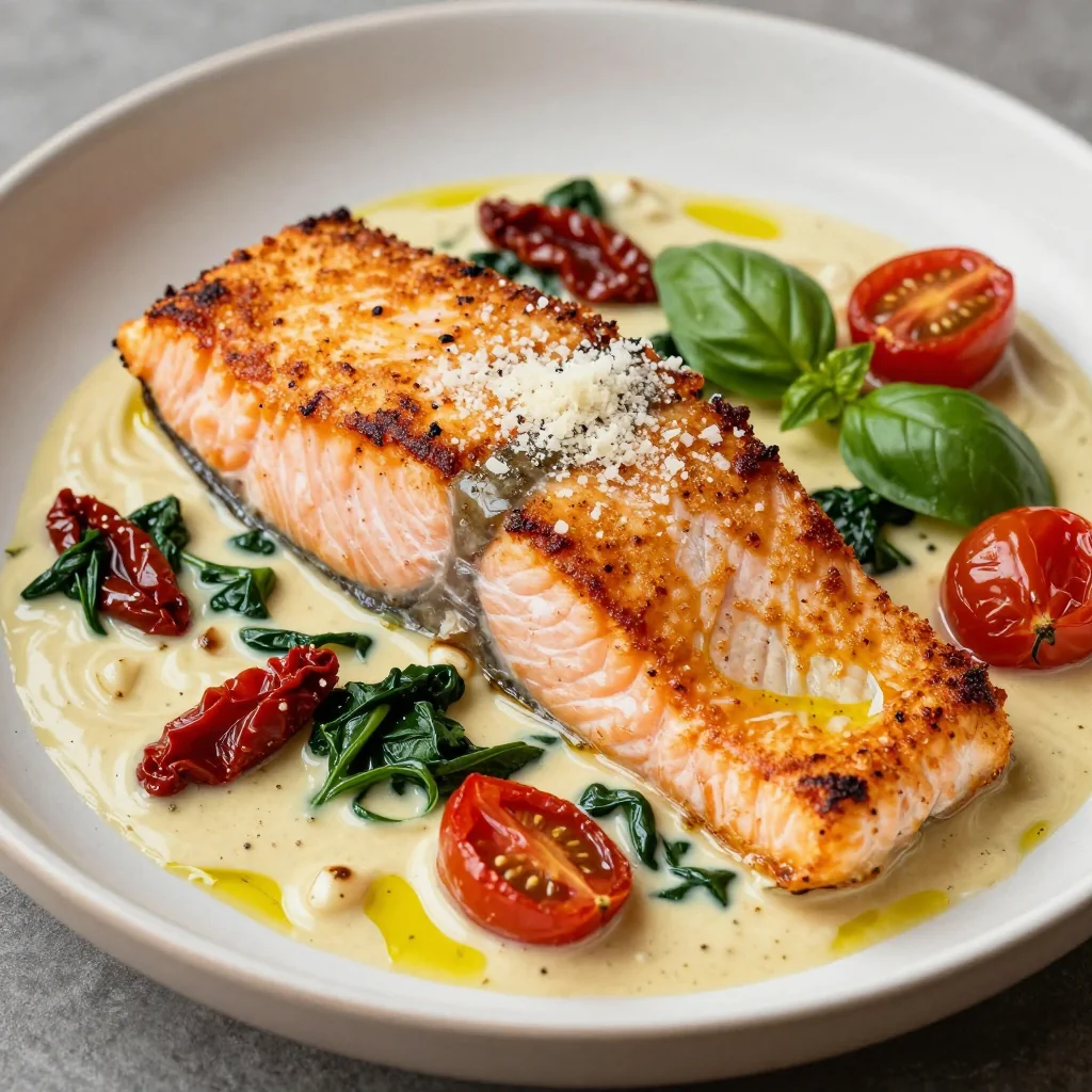 Creamy Tuscan Salmon That Cooks in Under 20 Minutes