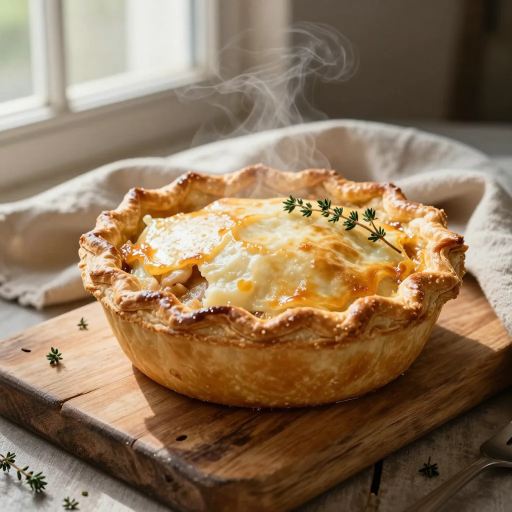 Chicken Pot Pie with Puff Pastry Crust