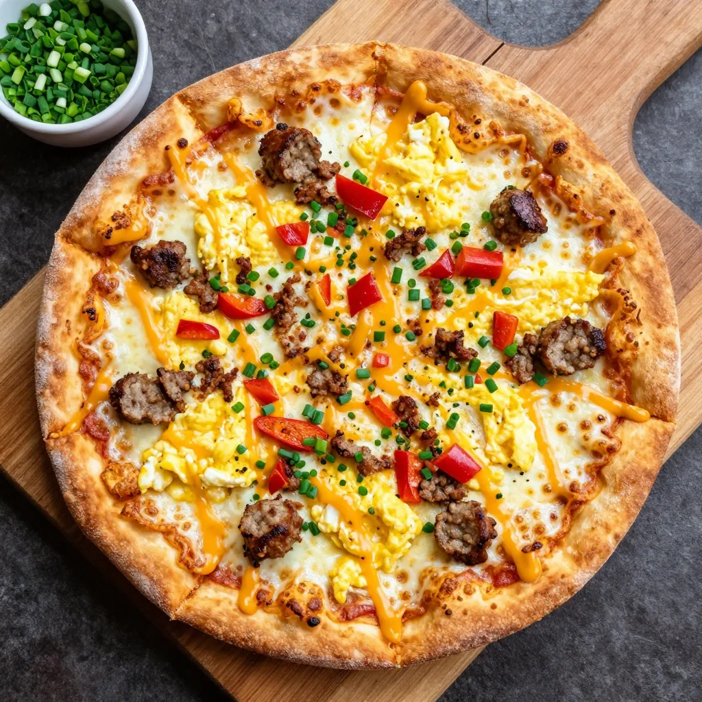 Make Ahead Breakfast Pizzas for NFL Playoff