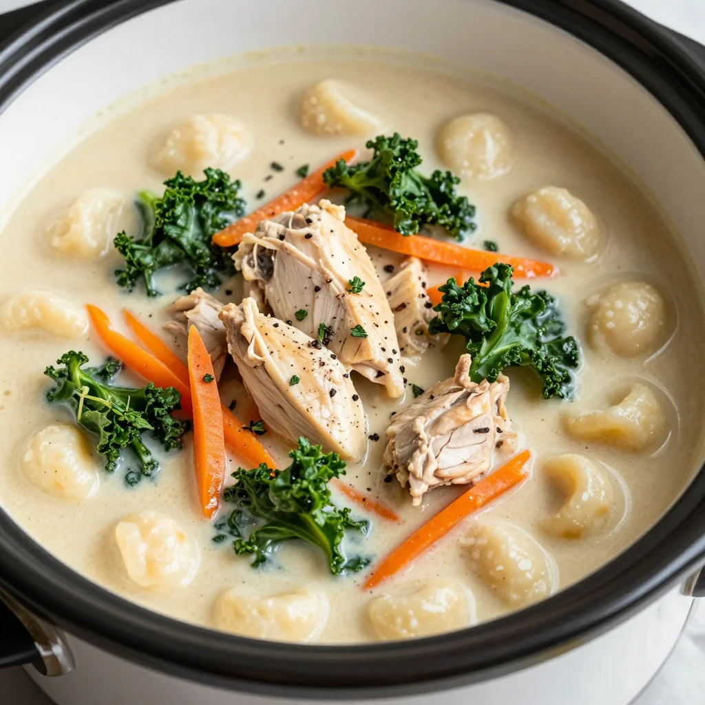 Slow Cooker Chicken and Gnocchi Soup Creamy Winter