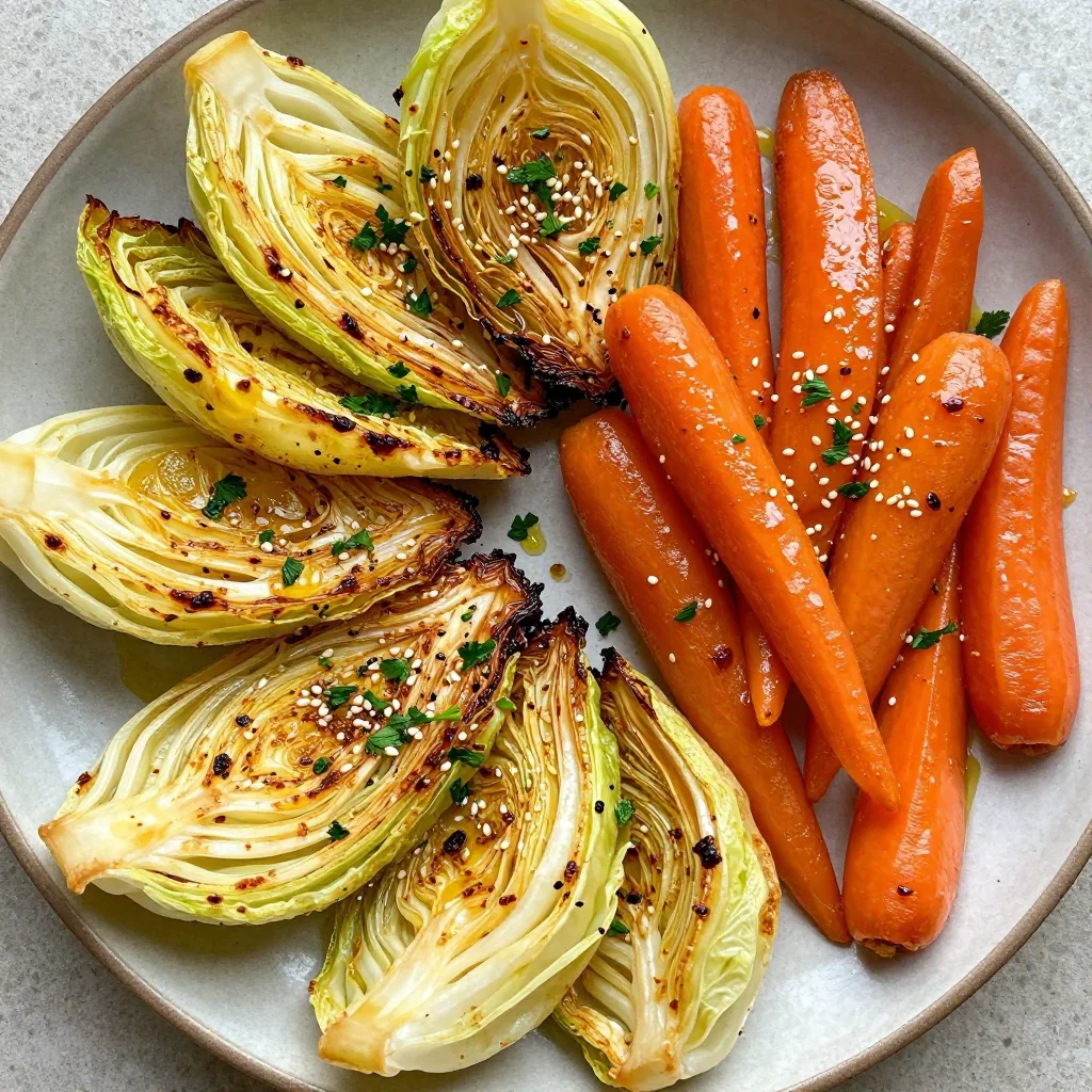 lemon roasted cabbage and carrot medley for light family meals