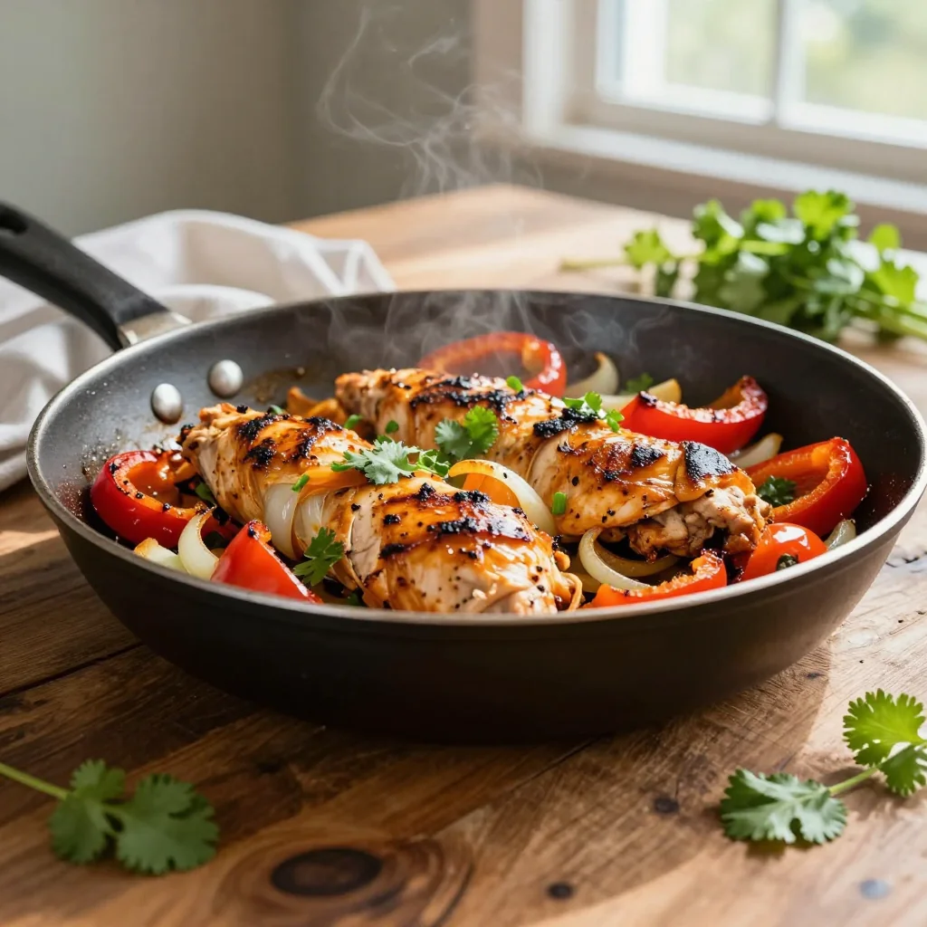 Sheet Pan Chicken Fajitas with Peppers and Onions