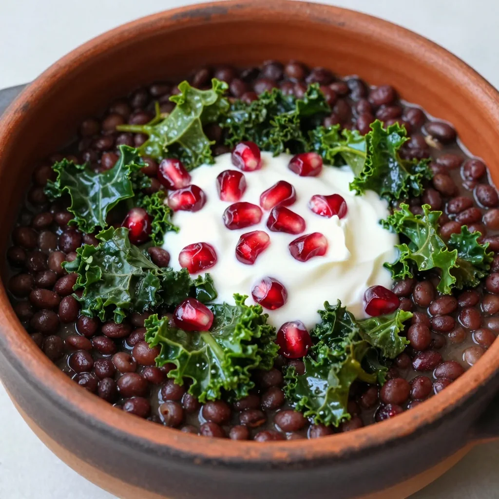 onepot high protein lentil and kale stew to warm up cold days