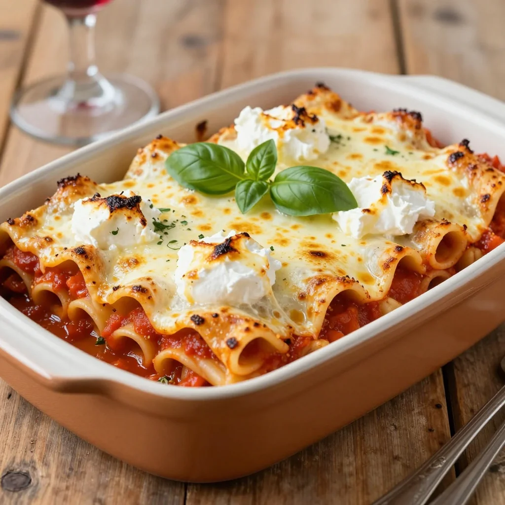 Baked Ziti with Ricotta for a Family Feast
