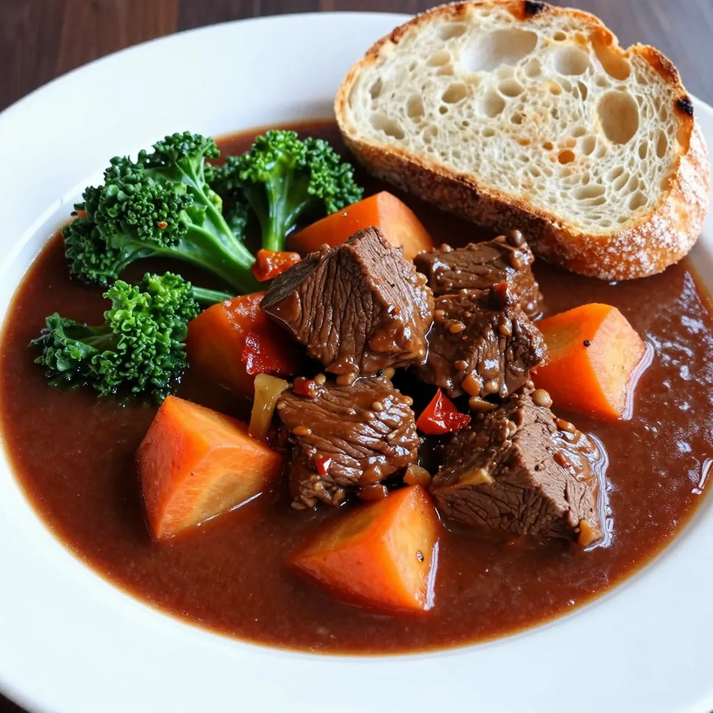 healthy batchcooked beef and root vegetable stew for cold days