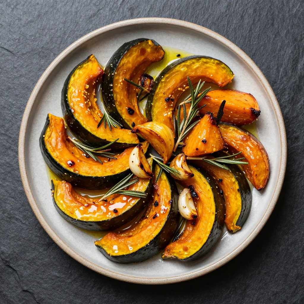roasted garlic and rosemary winter squash with sweet potatoes for cozy meals