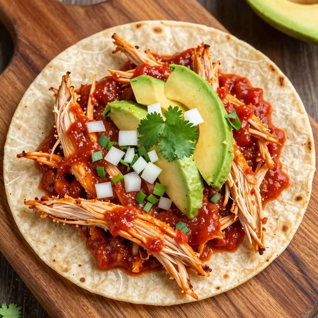 Whole30 Slow Cooker Chicken Tinga For Tacos Night
