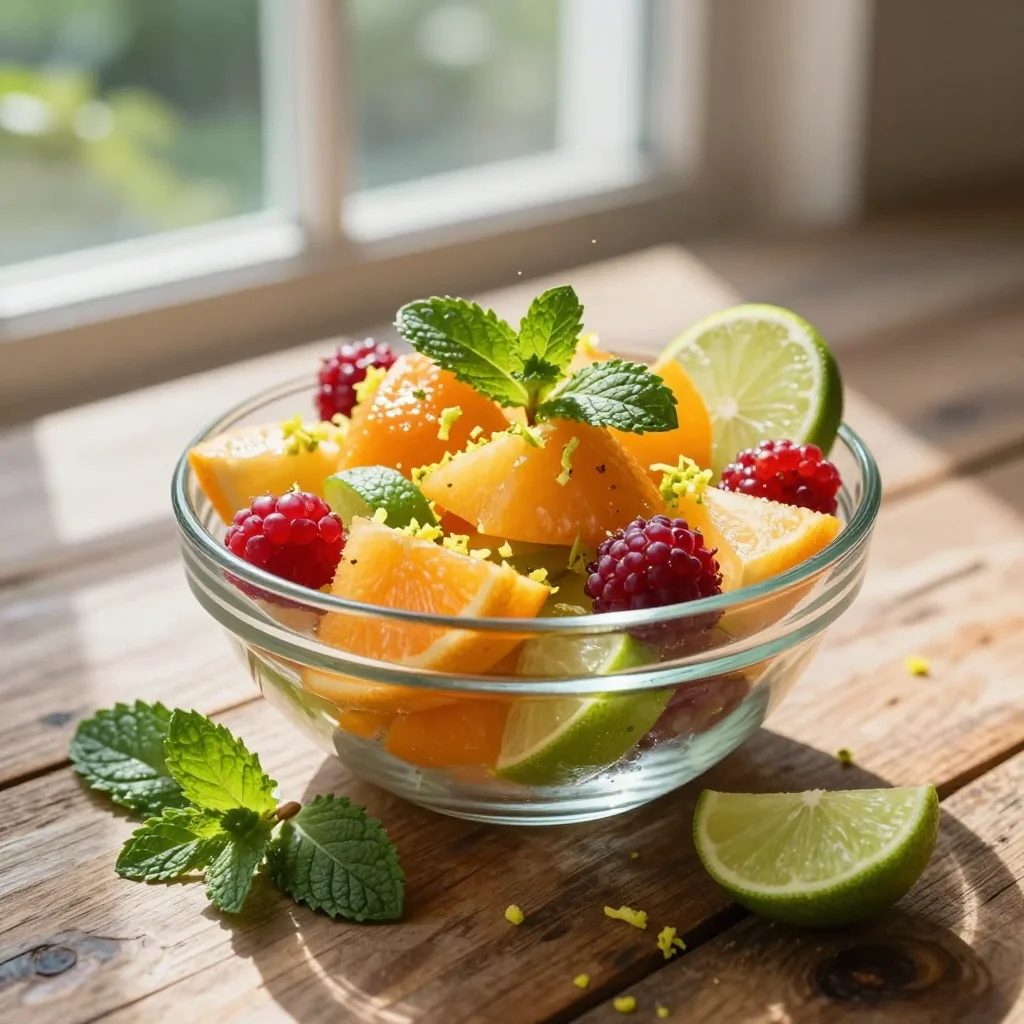 Fruit Salad with Mint and Lime