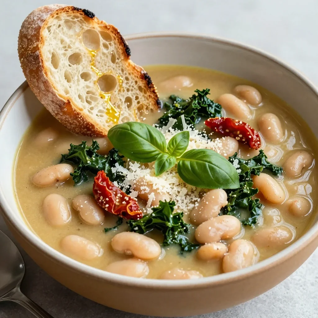Cozy Creamy Tuscan White Bean Soup Recipe