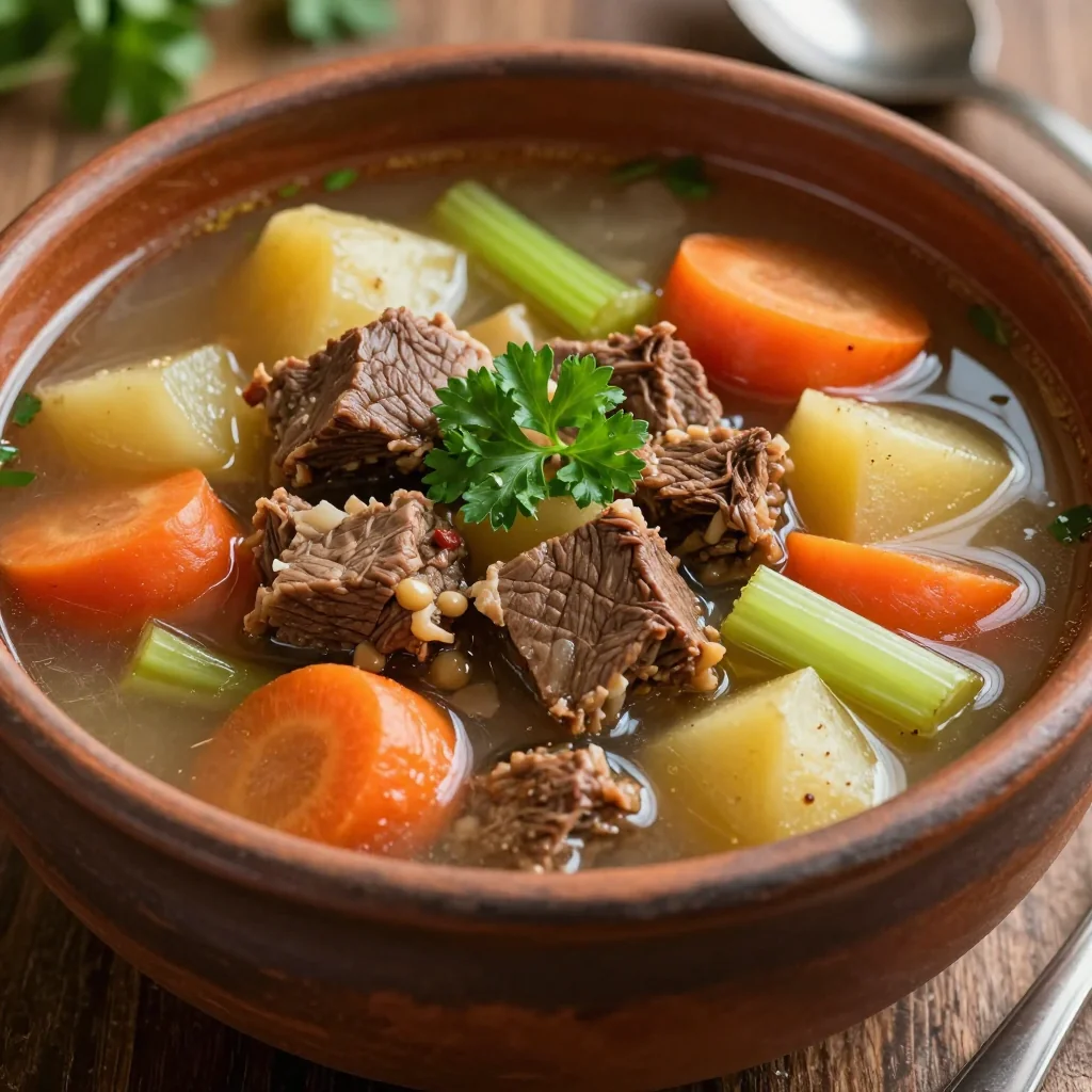 Hearty Vegetable Beef Soup: Nourishing & Warm