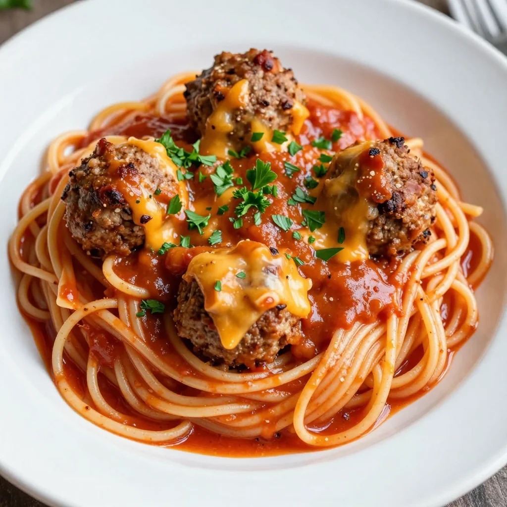 Kid-Friendly Cheesy Meatballs and Spaghetti