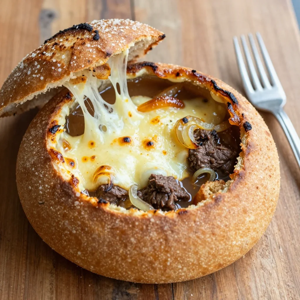 Budget French Onion Soup with Gruyere Cheese