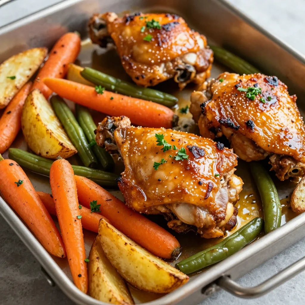 Easy Sheet Pan Chicken Thighs and Potatoes for Kids