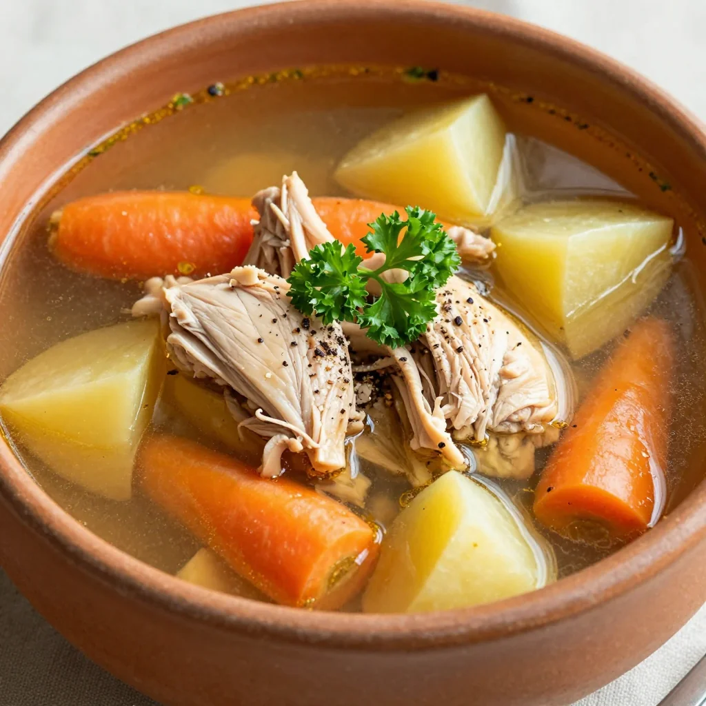 batch cook chicken and root vegetable soup for easy family meals
