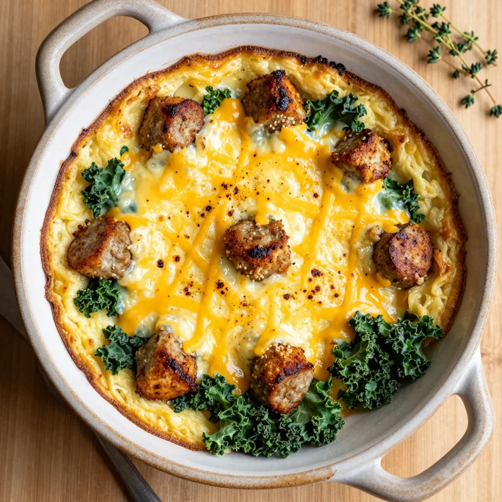 sausage and kale breakfast casserole for festive morning meals