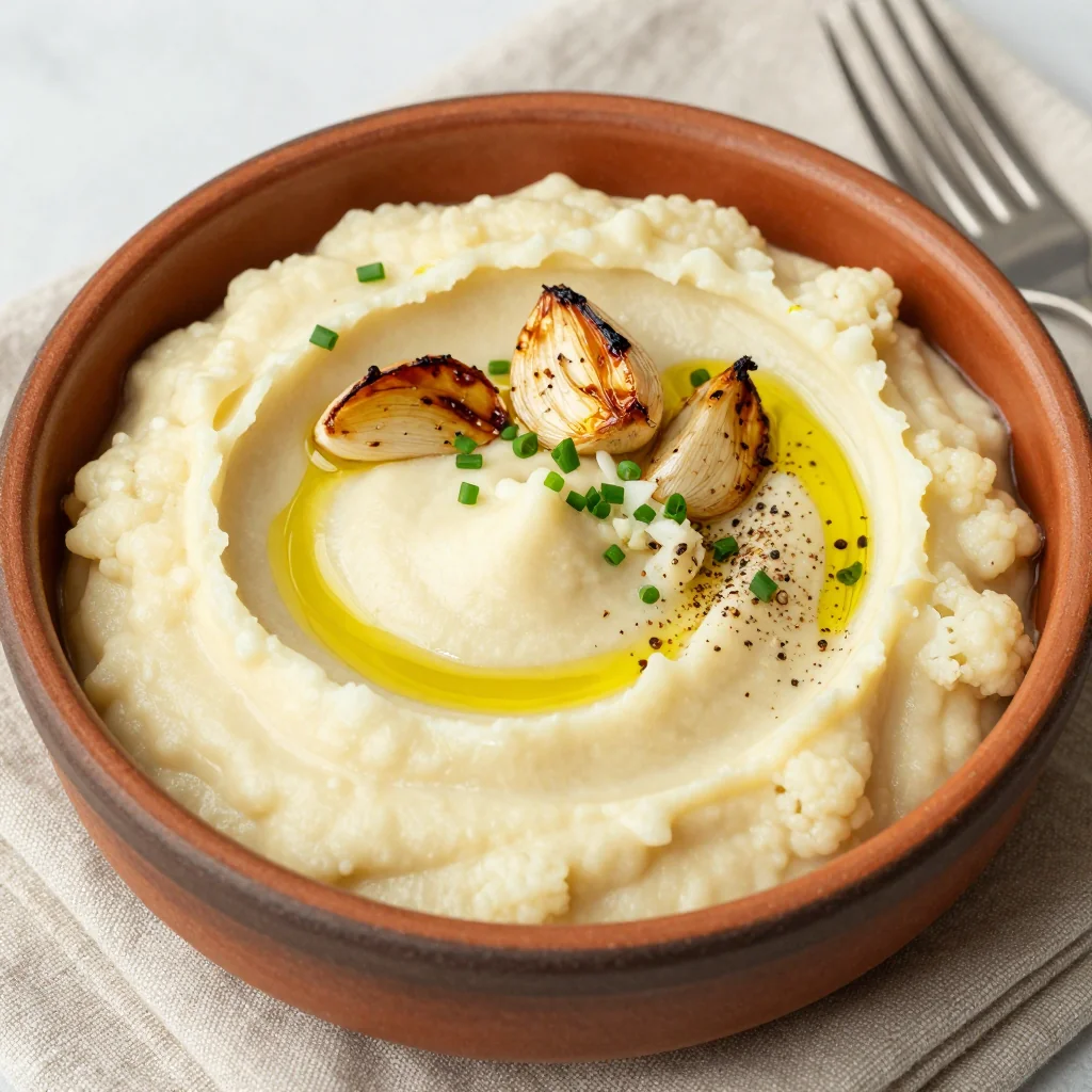 Creamy Vegan Cauliflower Mash With Garlic