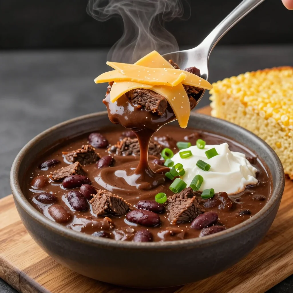NFL Playoffs Hearty Freezer Chili with Chocolate for Deep Flavor