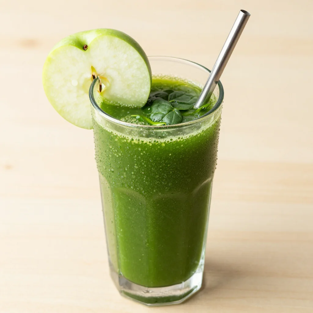 Detox Apple Spinach Juice for Morning Cleanse