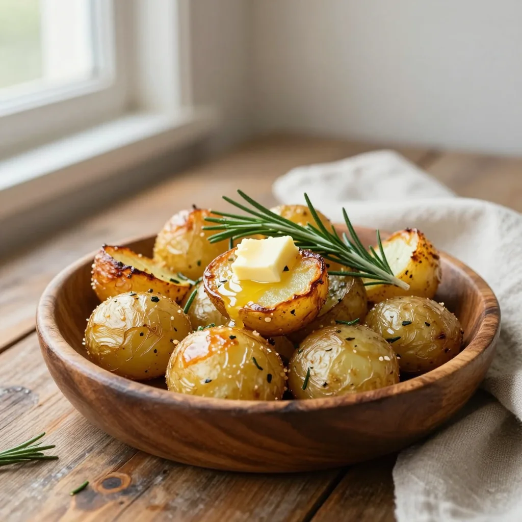Garlic Roasted Potatoes with Herbs and Butter