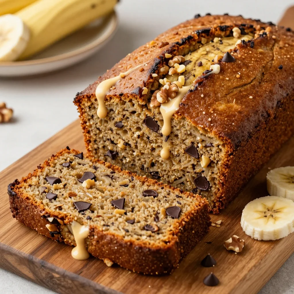 Healthy Vegan Banana Bread for Breakfast or Snack