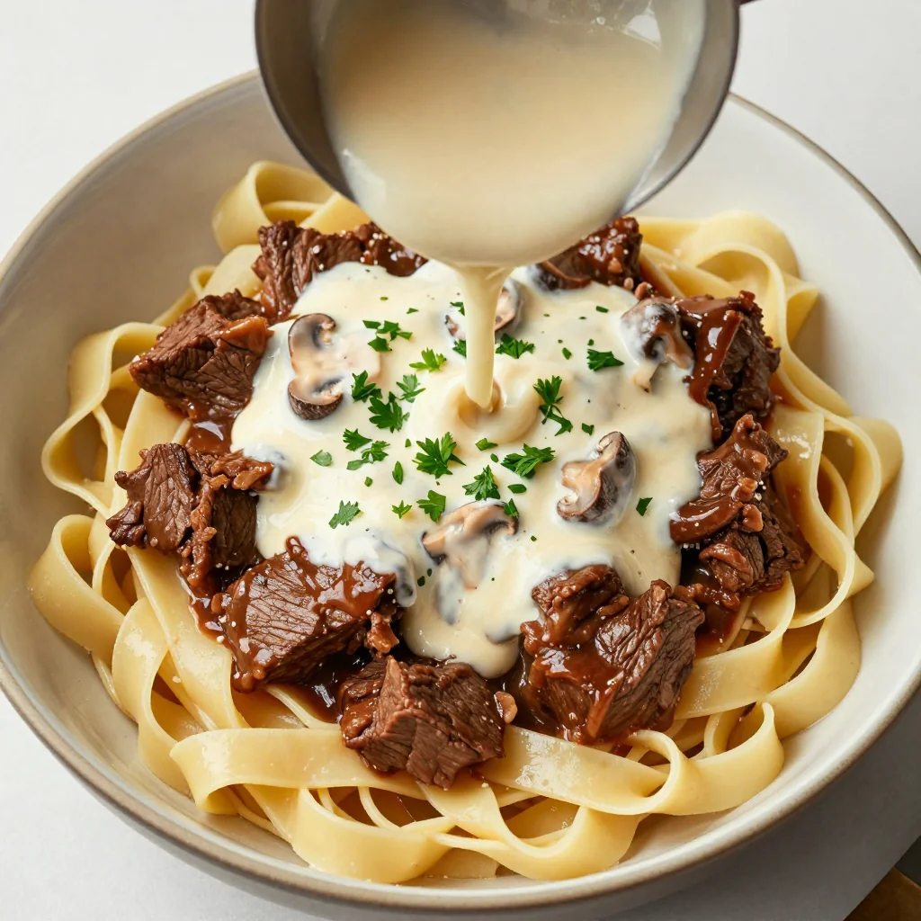 Slow Cooker Beef Stroganoff for a Creamy Budget Dinner