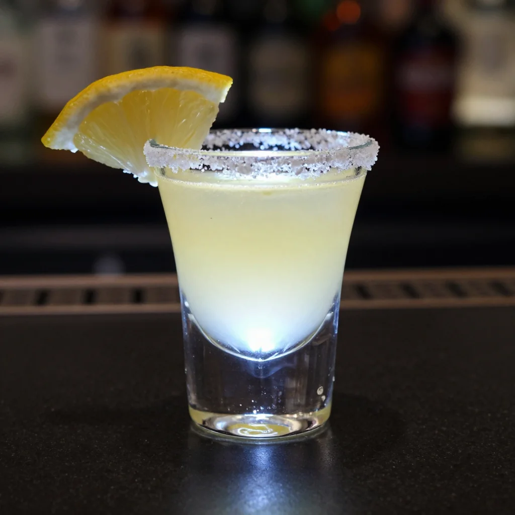 Lemon Drop Shot with Sugar Rim