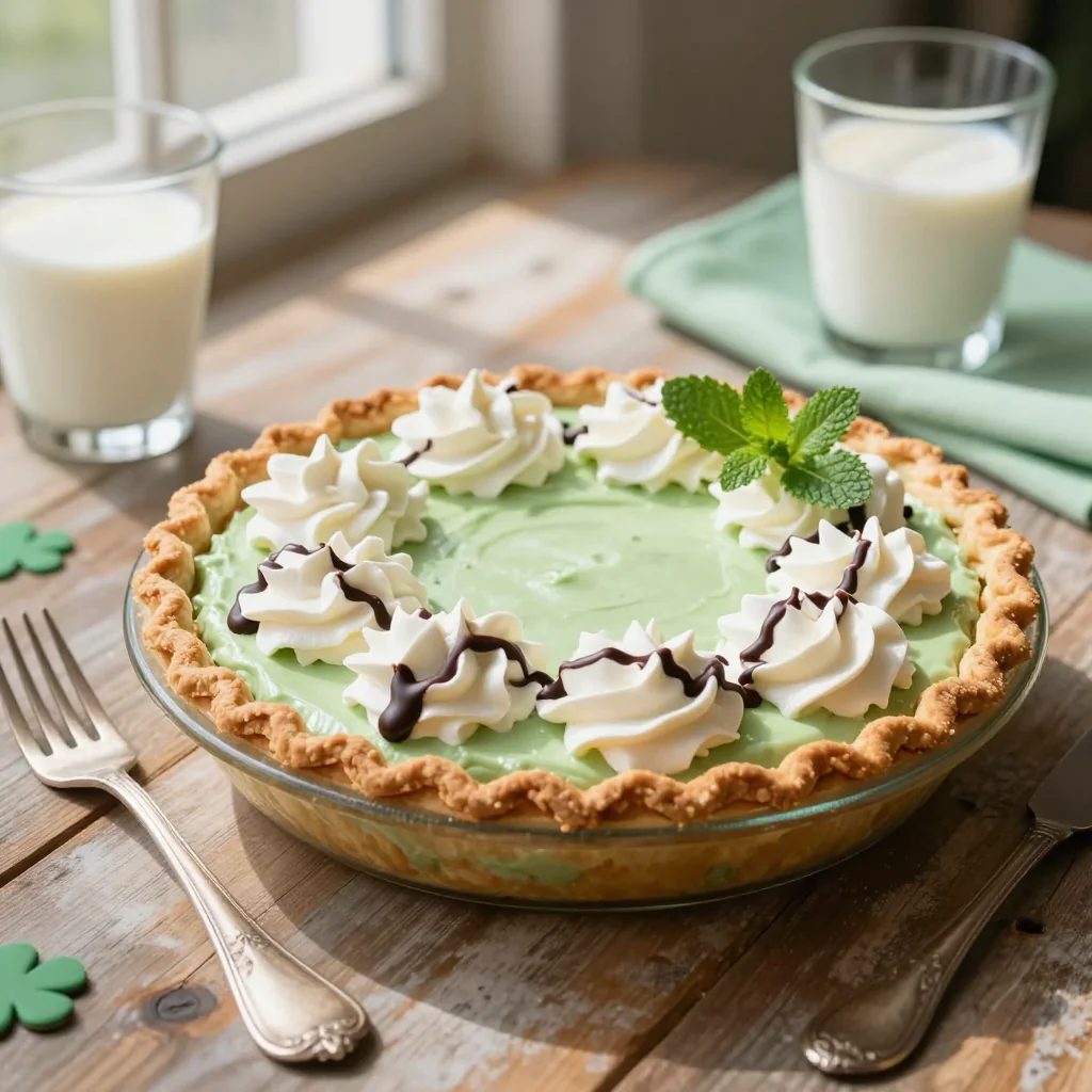 Shamrock Shake Pie No Bake