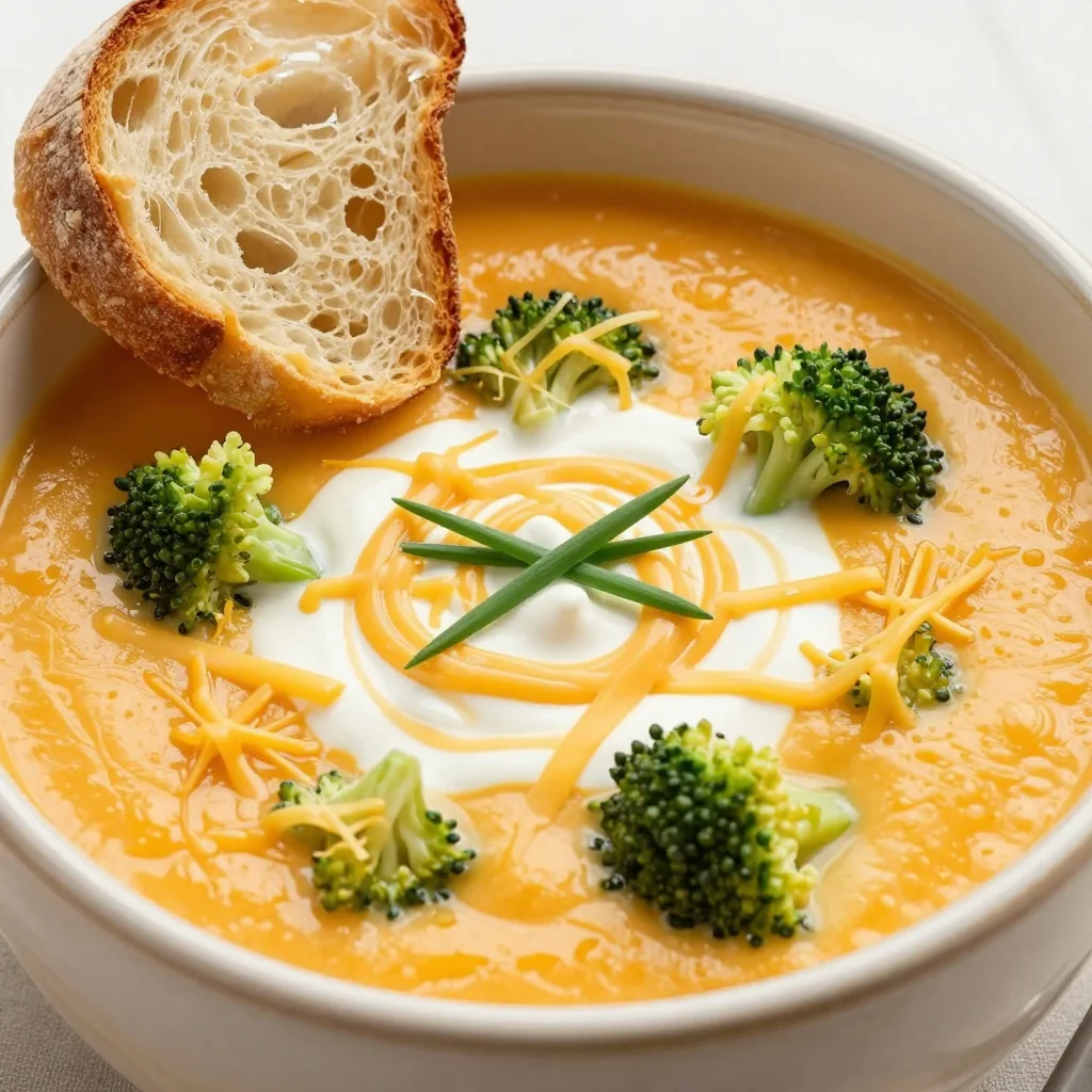 Creamy Pantry Broccoli Cheddar Soup Without Velveeta