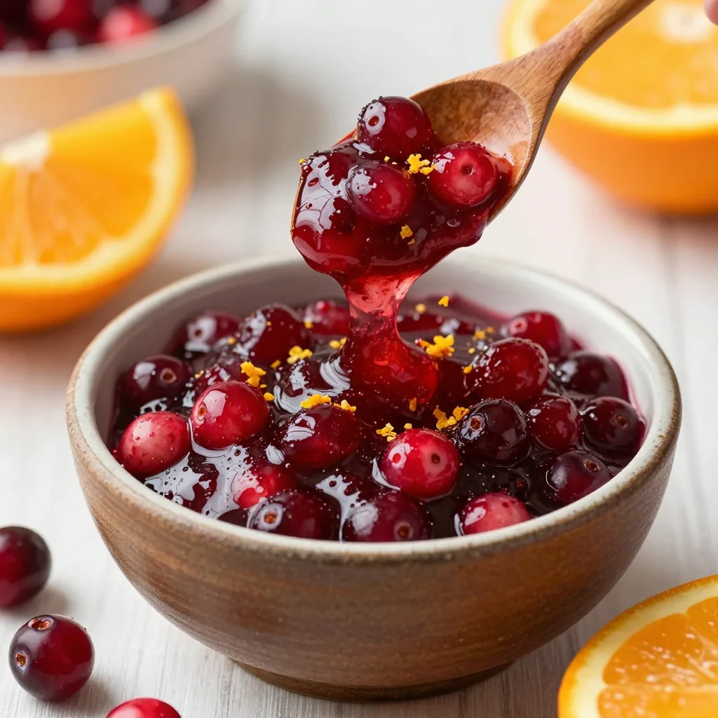 New Year's Day Slow Cooker Cranberry Sauce with Orange Zest