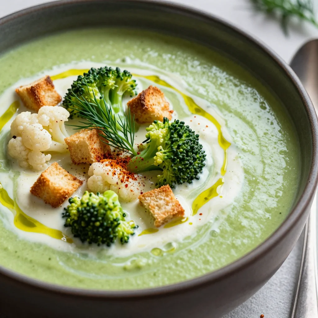 New Year Fresh Broccoli And Cauliflower Soup