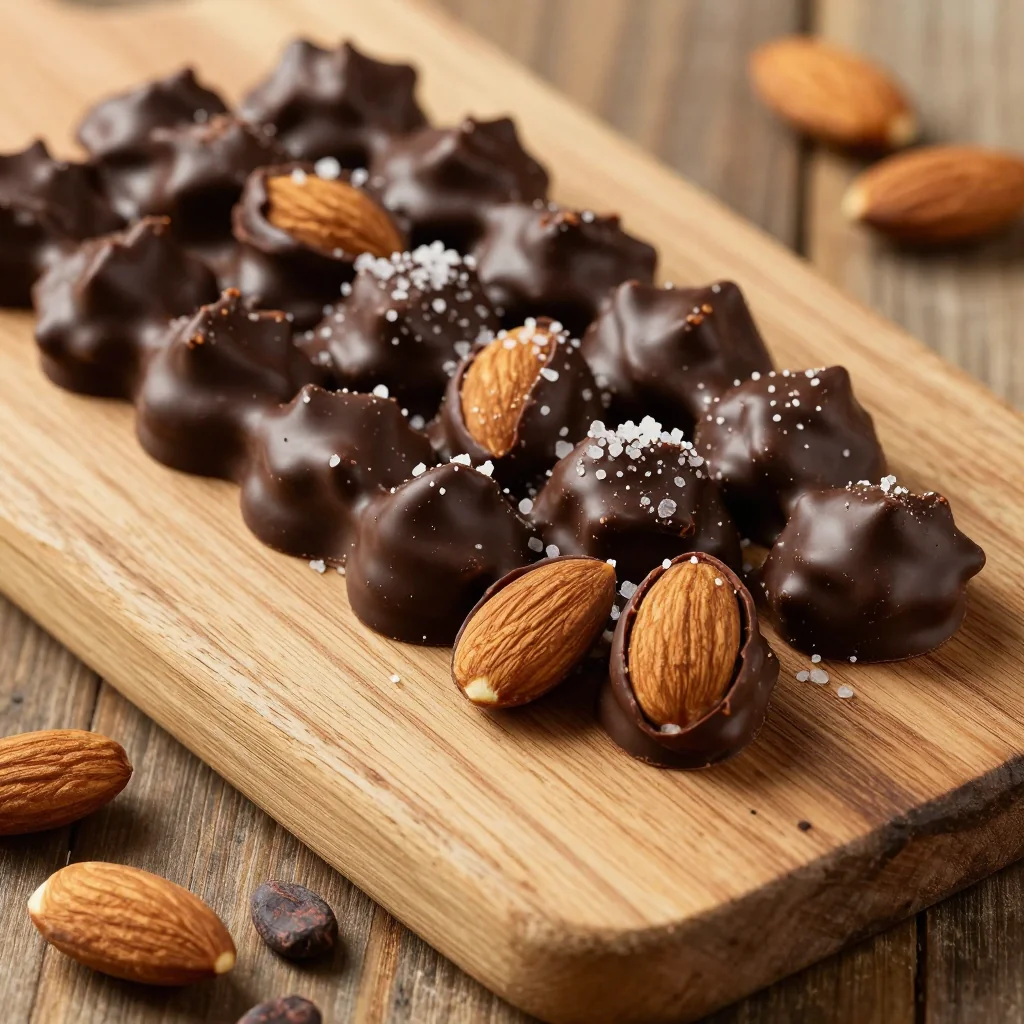 Healthy Dark Chocolate Almond Clusters for Snacks