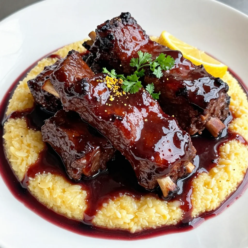 Hearty Beef Short Ribs Braised in Red Wine