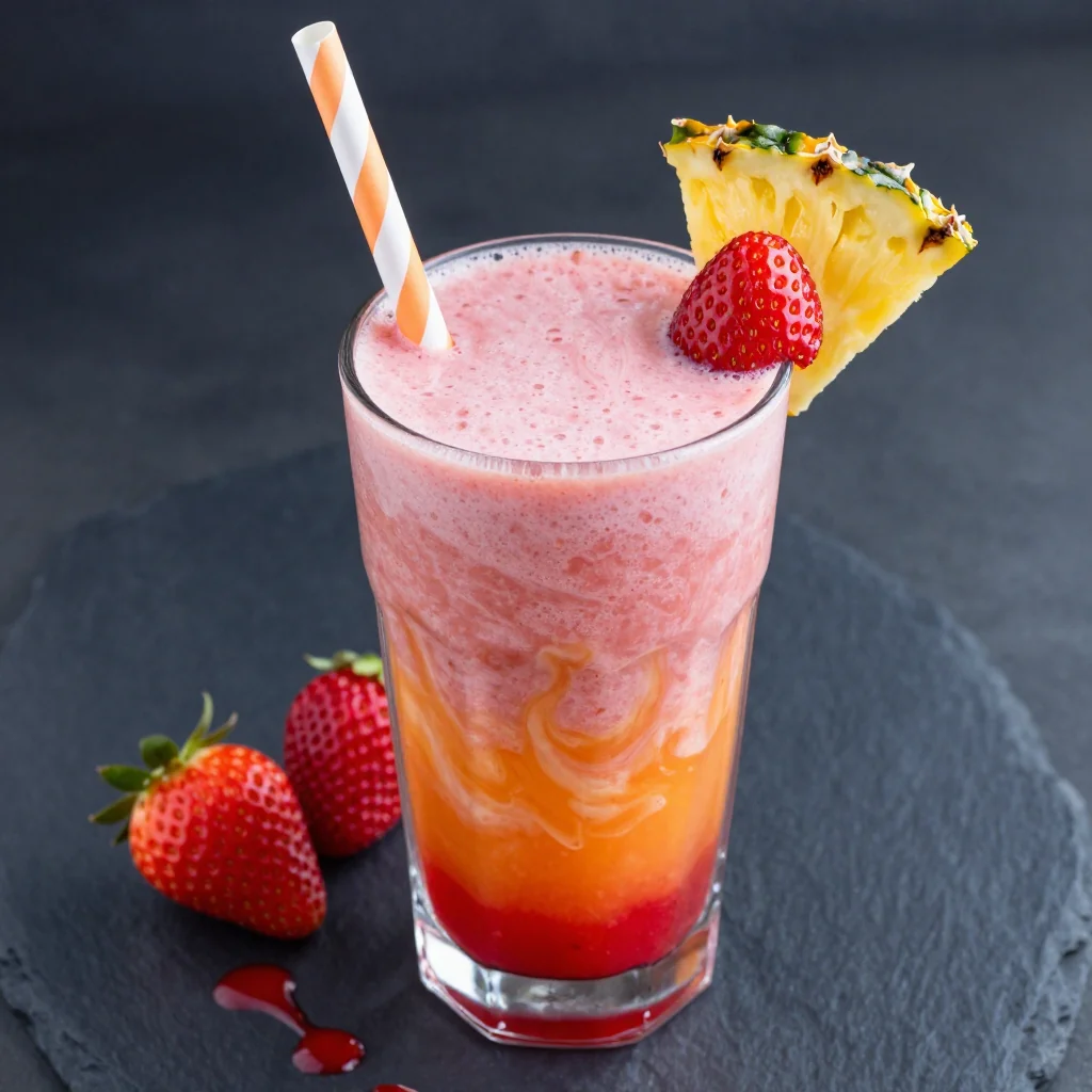 Healthy Strawberry And Pineapple Detox Smoothie