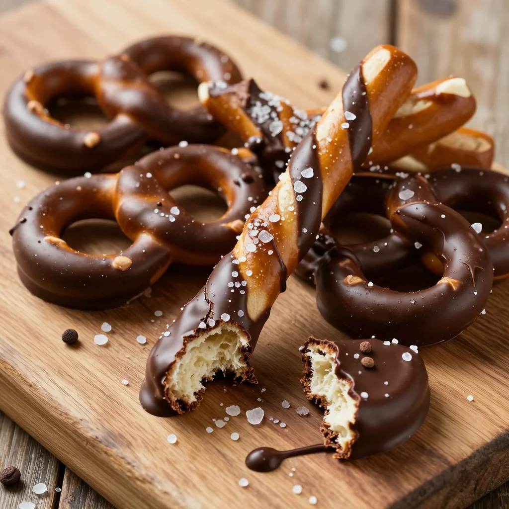 Dark Chocolate Covered Pretzels for a Sweet Salty Snack