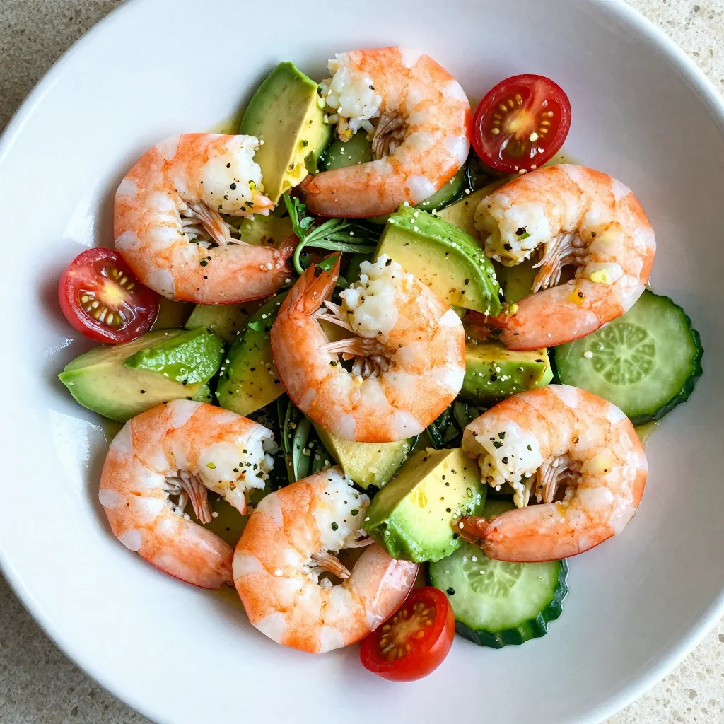 Low Calorie Shrimp and Avocado Salad with Lime