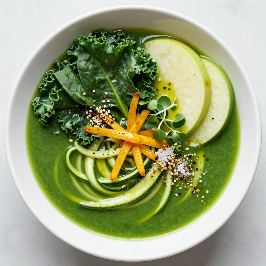 New Year's Detox Green Juice and Ginger Soup