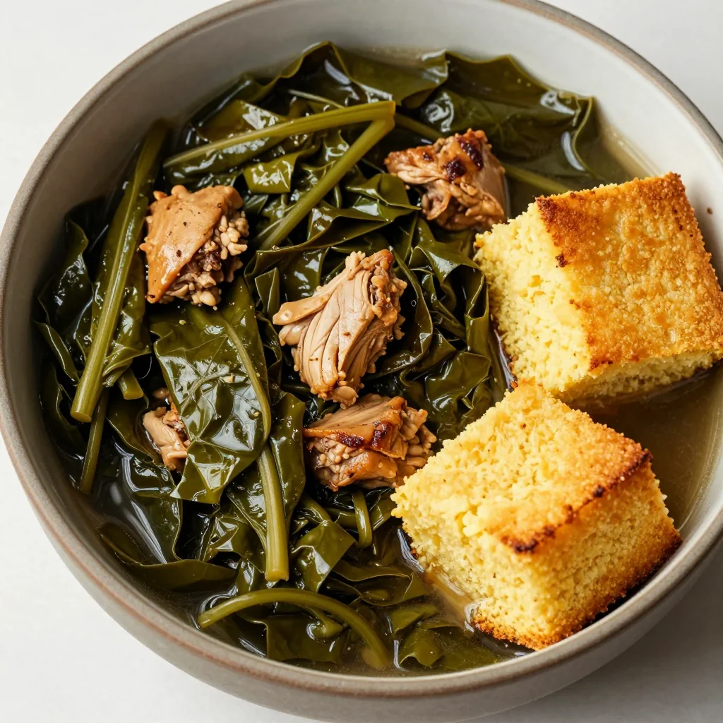 MLK Day Soul Food Collard Greens with Smoked Turkey