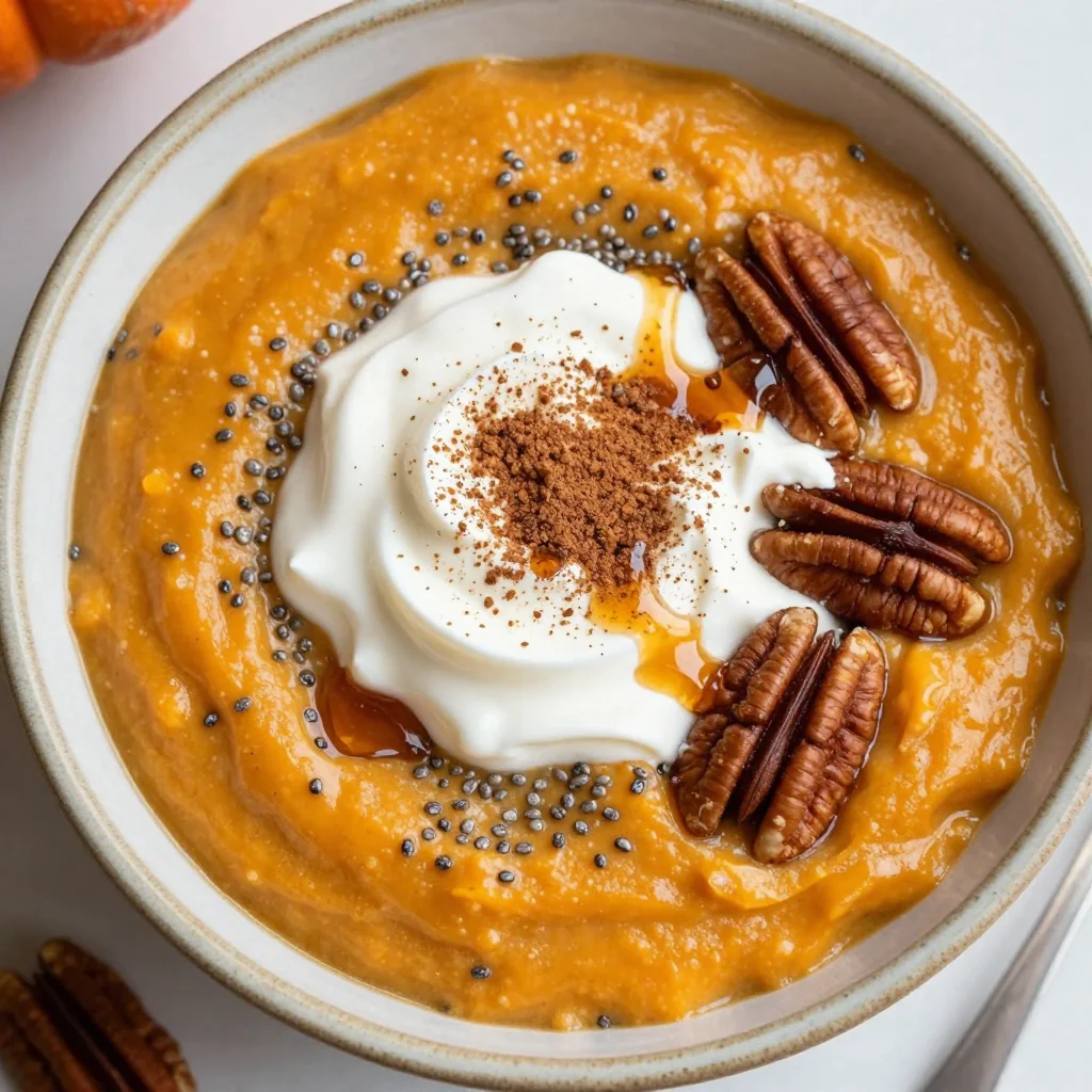 Warm Pumpkin Spice Chia Pudding for Breakfast