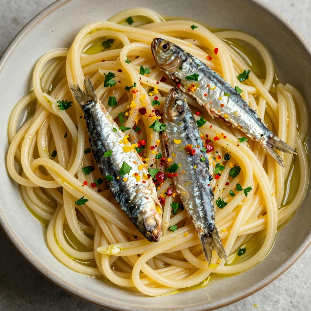 Pantry Clean Out Pasta with Sardines and Fennel