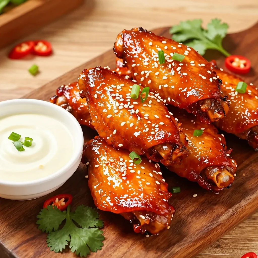 Game Day Sticky Wings with a Sweet and Spicy Glaze